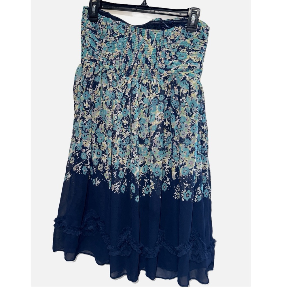 LC Lauren Conrad- Women’s Strapless Floral Chiffon Lined dress size 8 - Picture 4 of 9